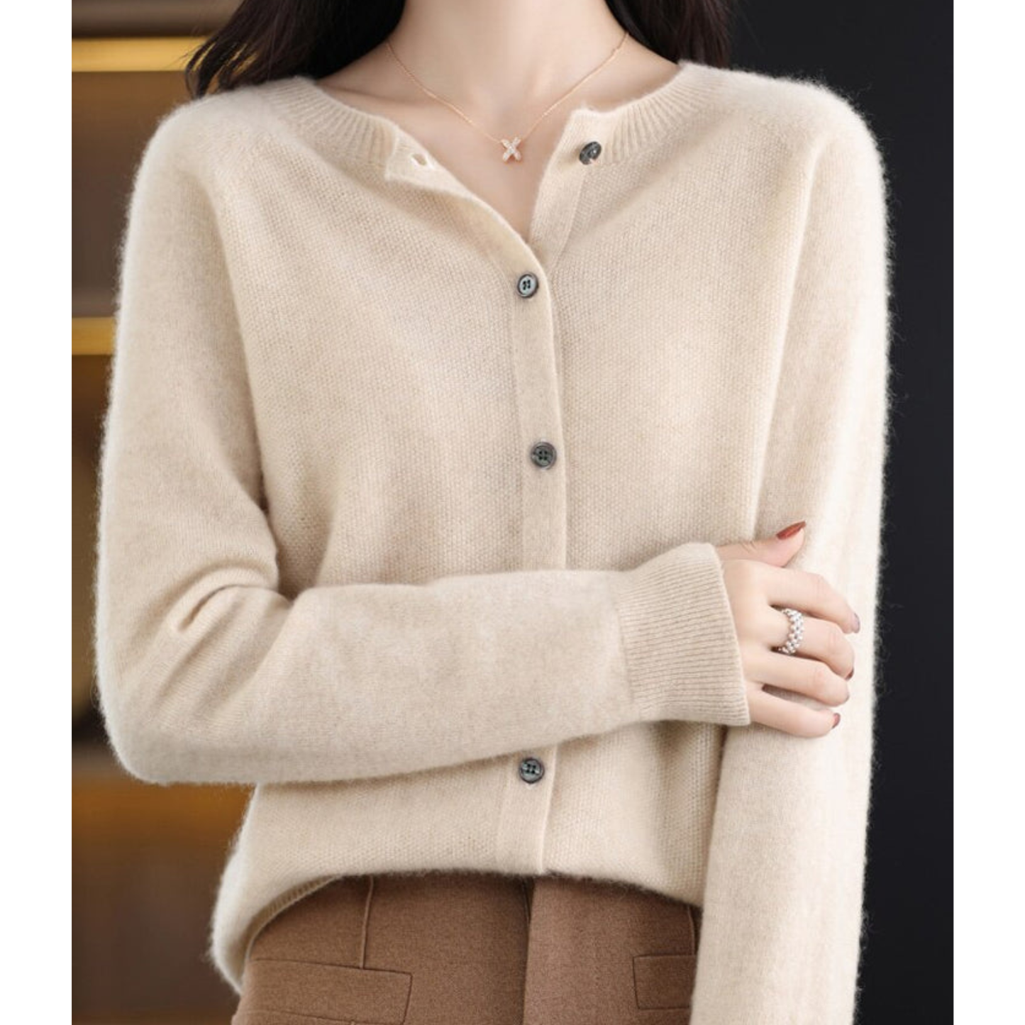 Hochwertiger, plüschiger, kuscheliger Kaschmirpullover für Frauen