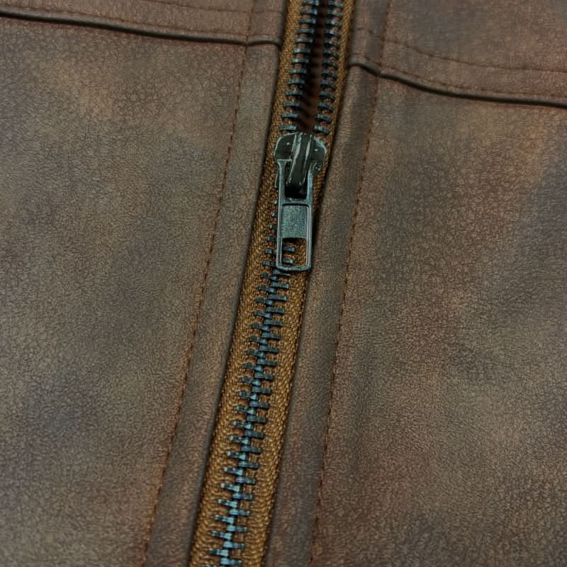 Zeitlose, hochwertige, stromlinienförmige Wildlederjacke für Herren