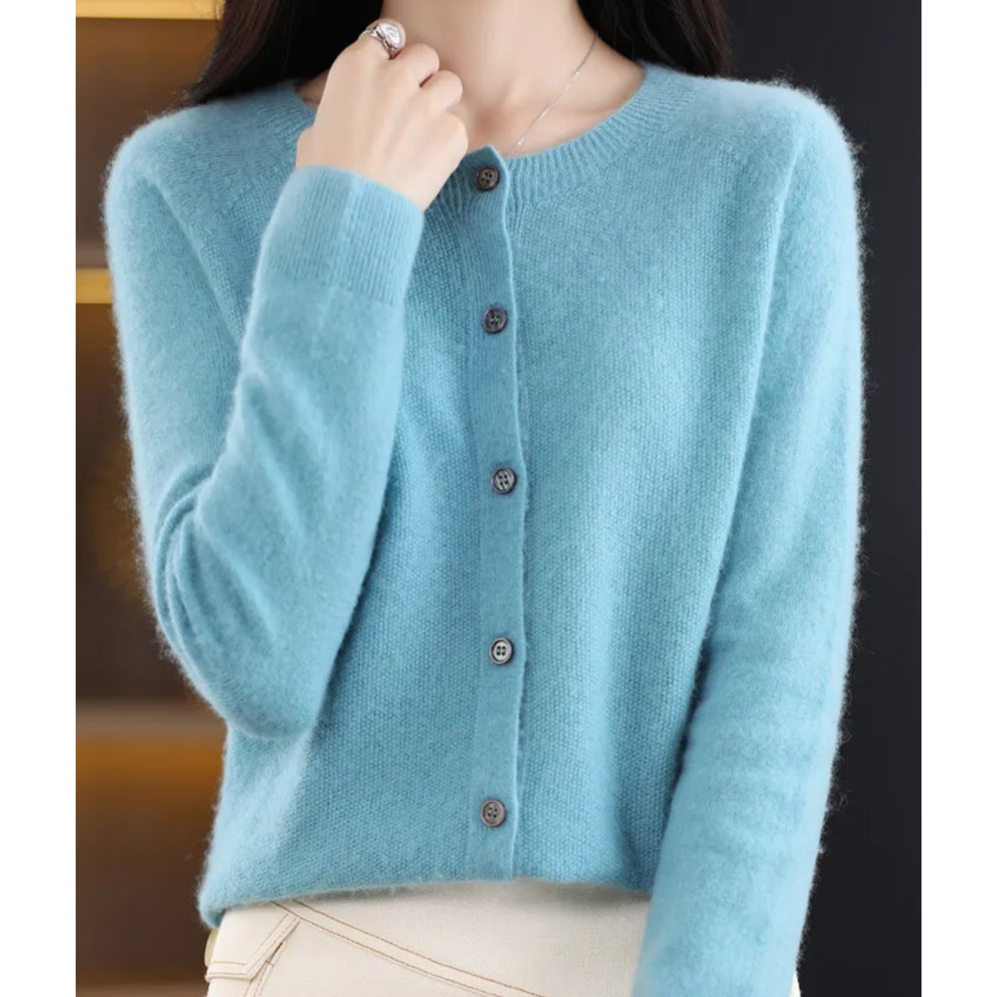 Hochwertiger, plüschiger, kuscheliger Kaschmirpullover für Frauen