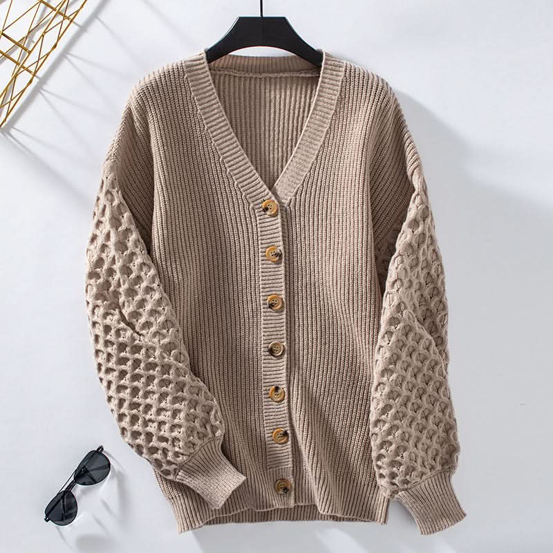 Bequeme Strickjacke mit weiten Ärmeln – stilvoll und lässig für Damen