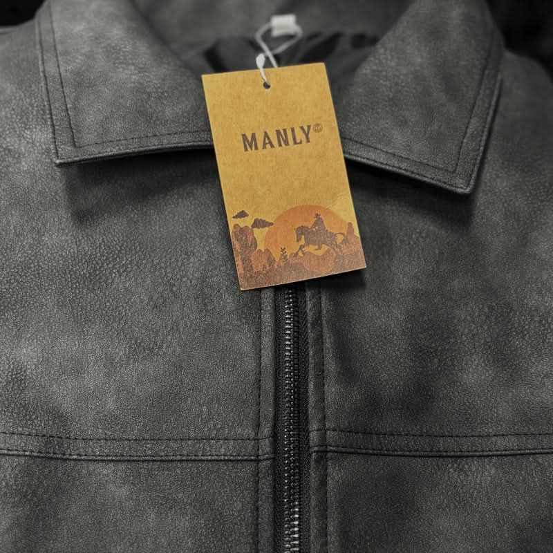 Zeitlose, hochwertige, stromlinienförmige Wildlederjacke für Herren