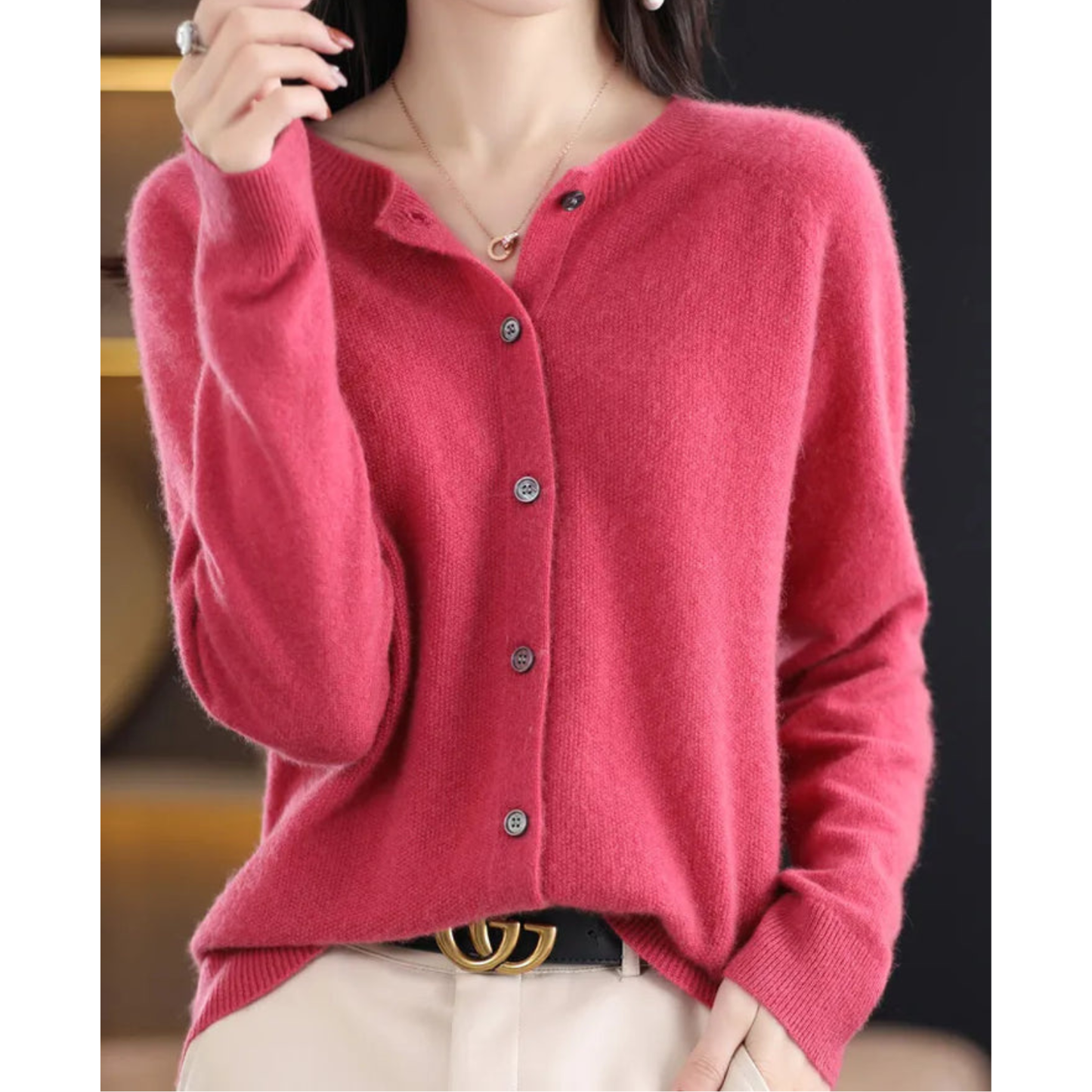 Hochwertiger, plüschiger, kuscheliger Kaschmirpullover für Frauen