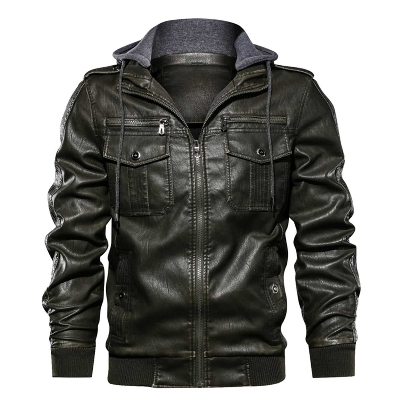 Jacke mit Kapuze und Reißverschluss