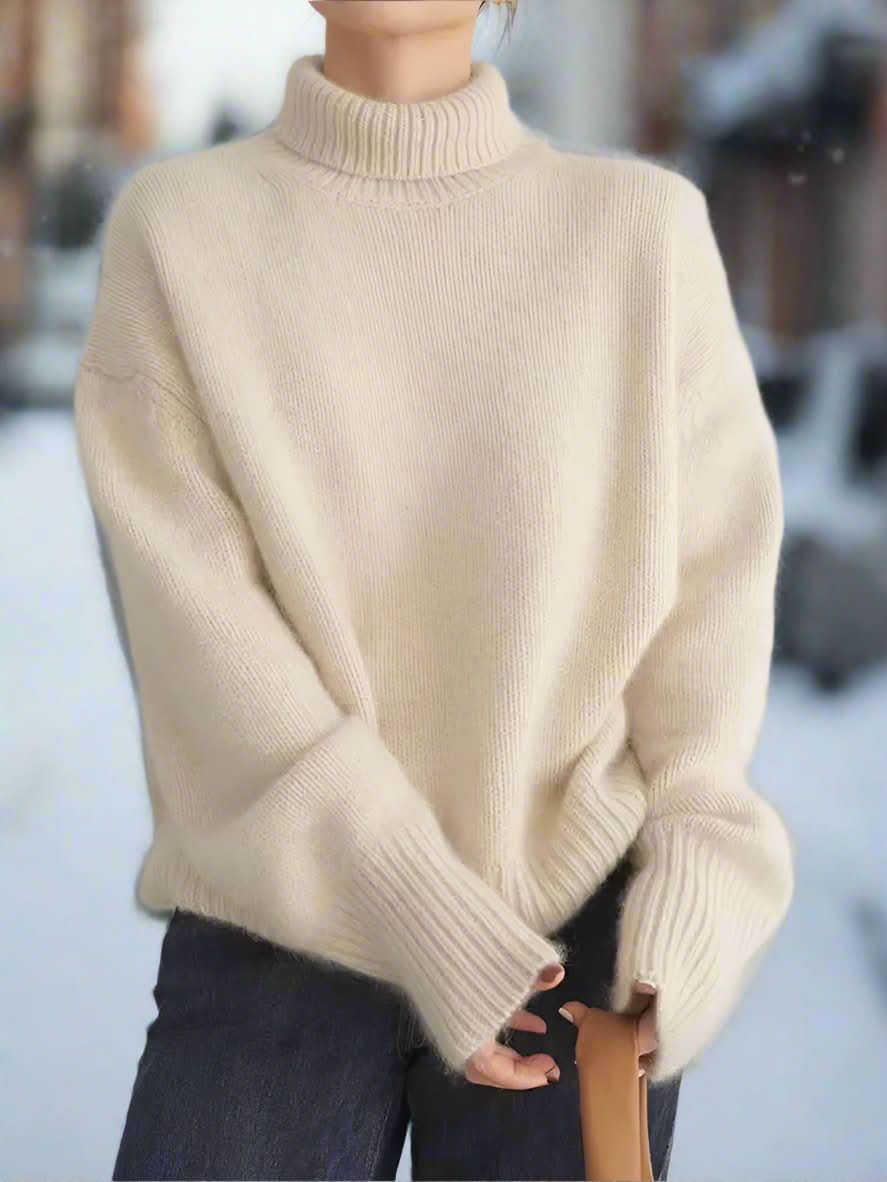 Klassischer, kuscheliger und flexibler Rollkragenpullover für Damen