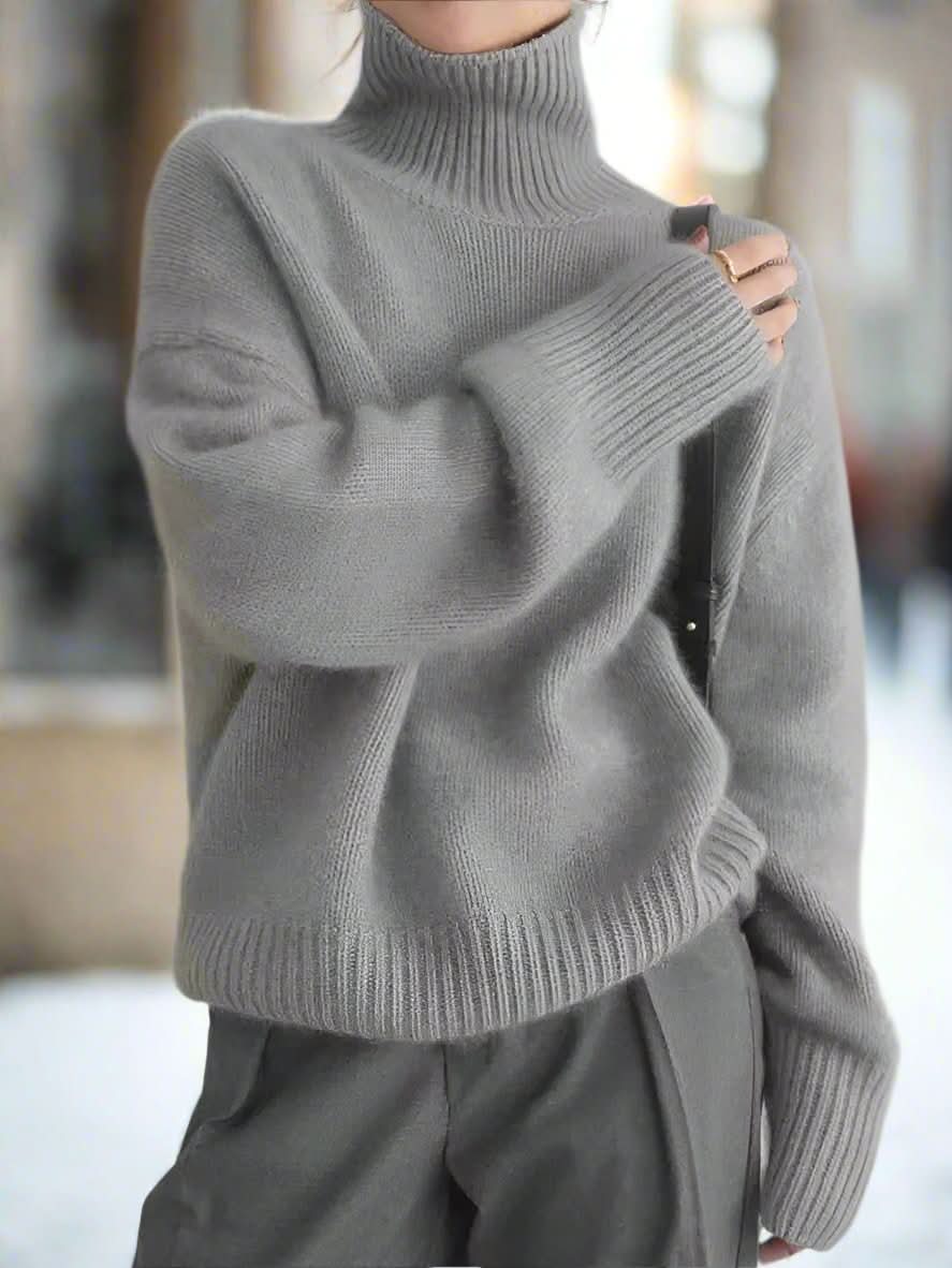 Klassischer, kuscheliger und flexibler Rollkragenpullover für Damen