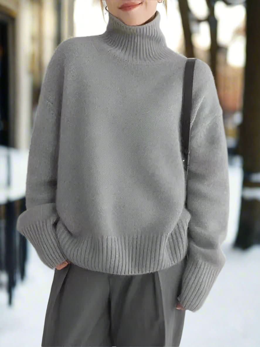 Klassischer, kuscheliger und flexibler Rollkragenpullover für Damen