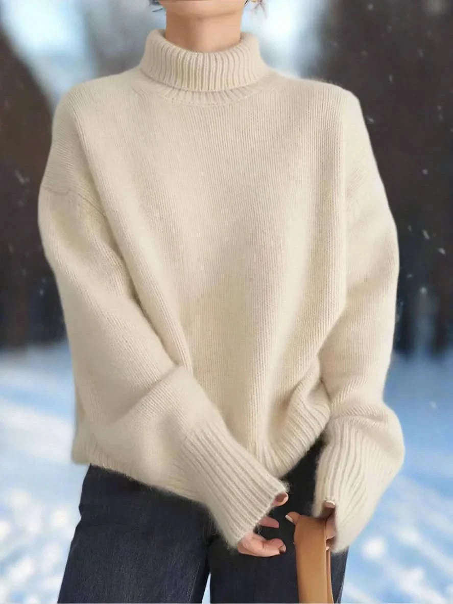 Luxuriöser Kaschmir-Rollkragenpullover für Frauen