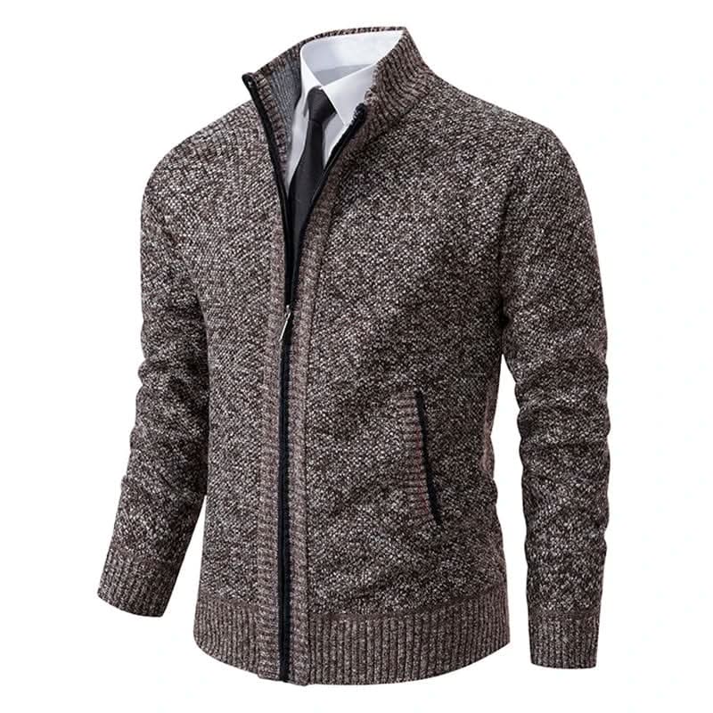 Elegante Herrenstrickjacke mit Reißverschluss und moderner Ausstrahlung