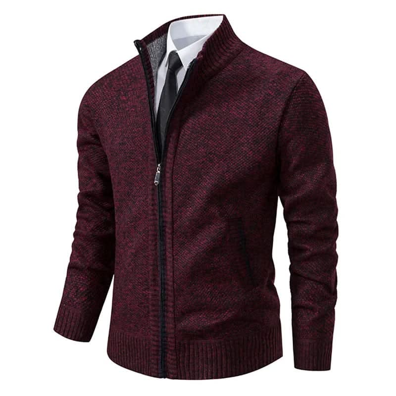 Elegante Herrenstrickjacke mit Reißverschluss und moderner Ausstrahlung