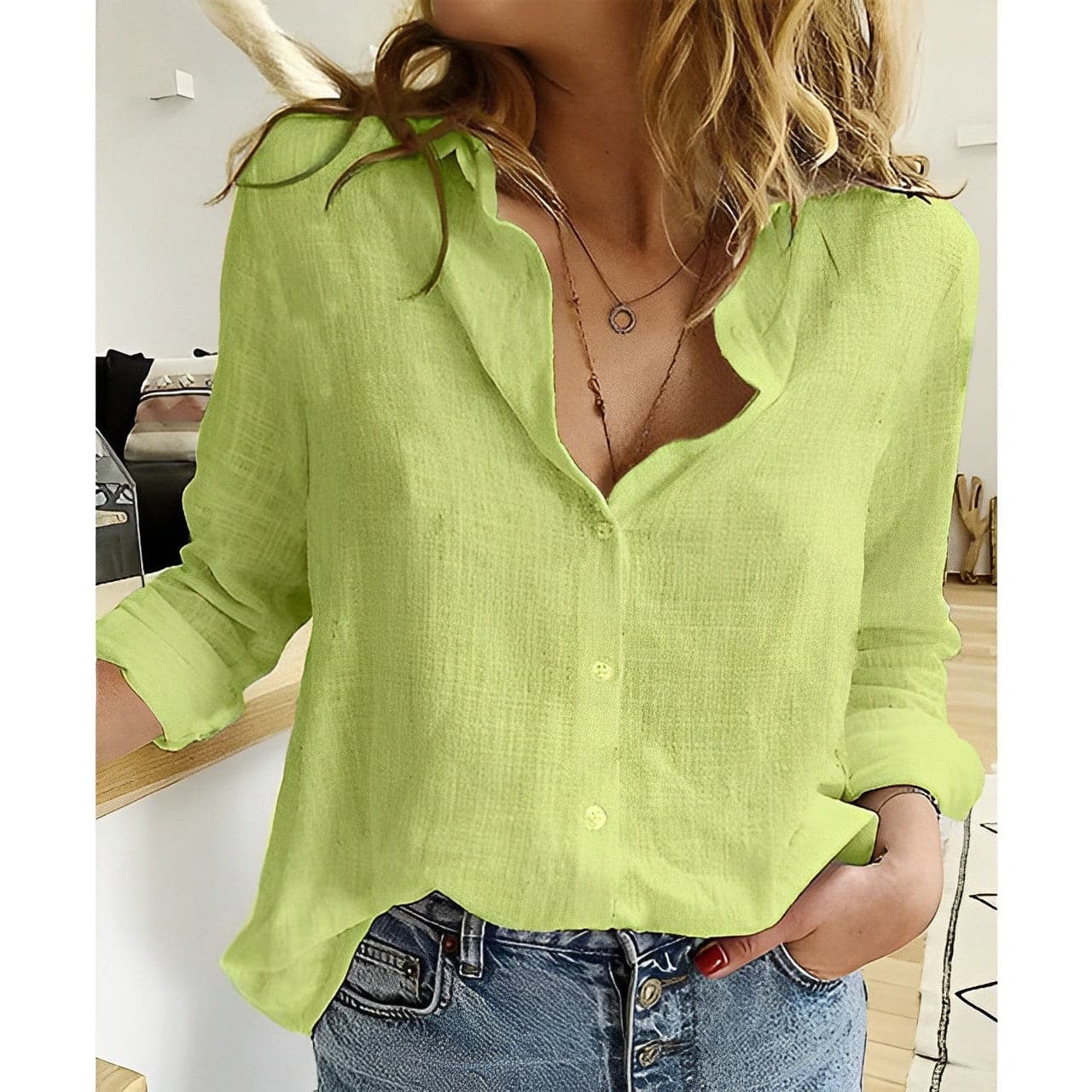 Laja – Hochwertige, leichte Canvas-Bluse