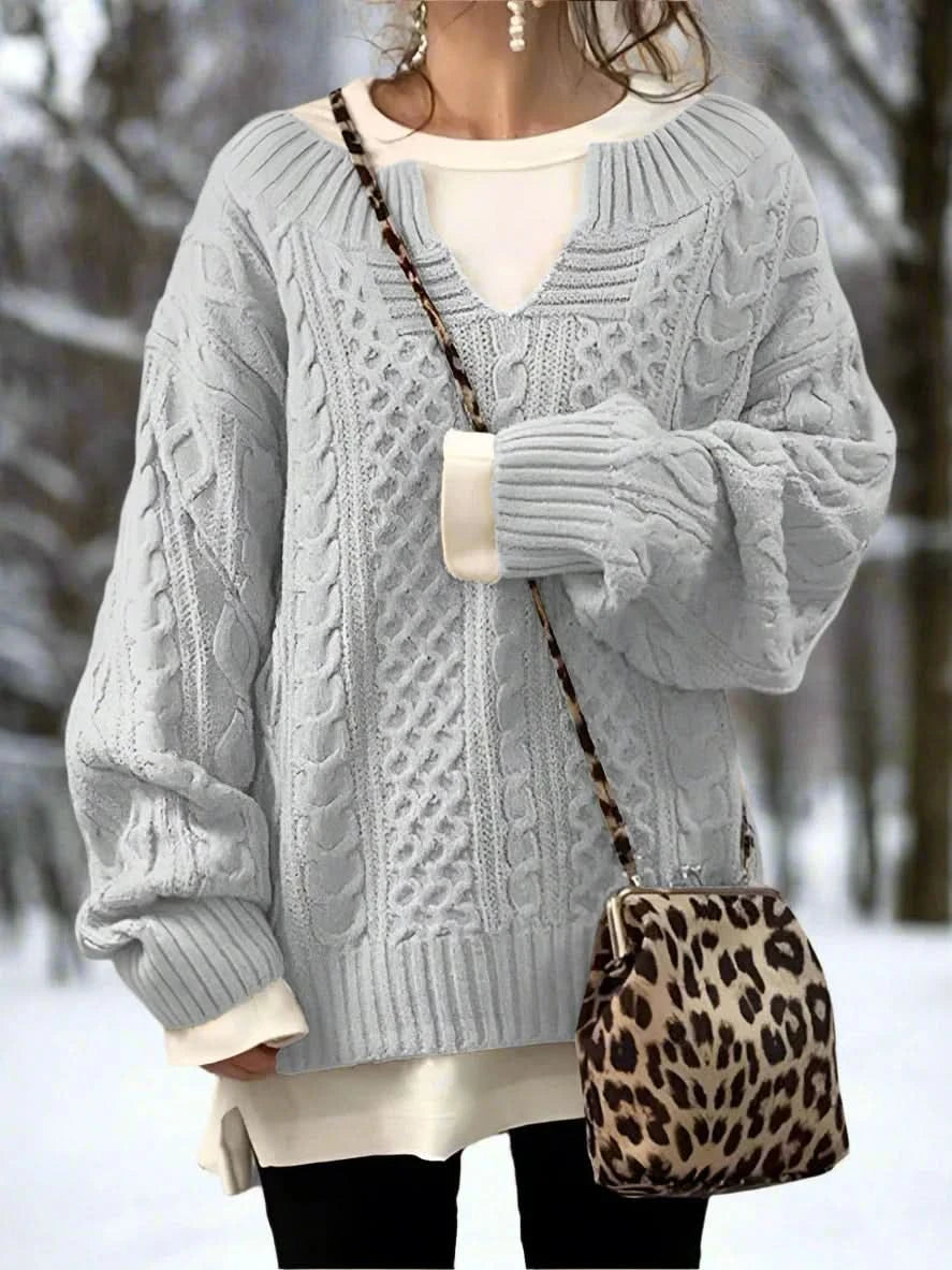 Eleganter V-Ausschnitt-Pullover – lässig und vielseitig für Damen