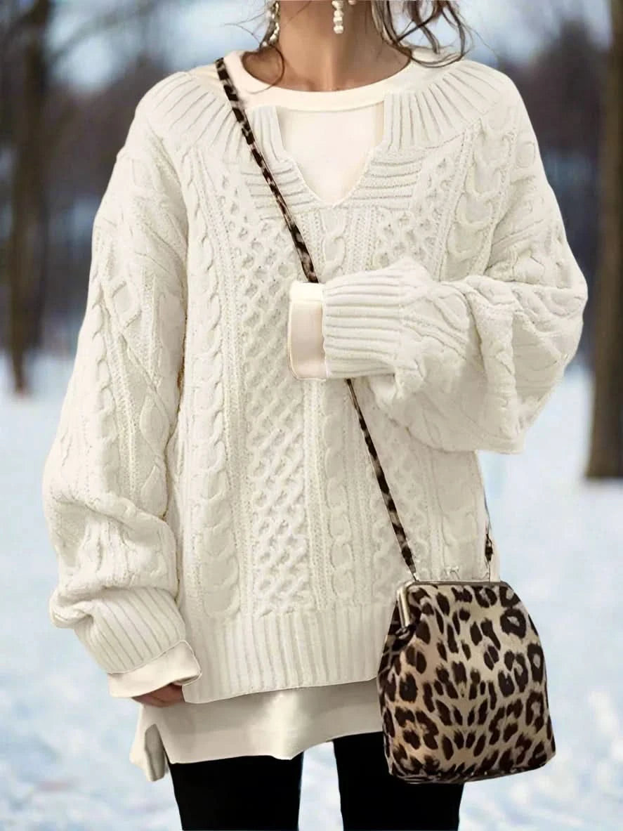Eleganter V-Ausschnitt-Pullover – lässig und vielseitig für Damen