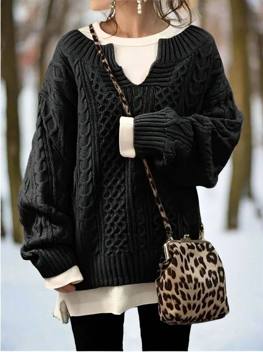 Eleganter V-Ausschnitt-Pullover – lässig und vielseitig für Damen