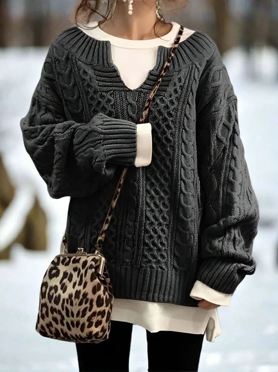 Eleganter V-Ausschnitt-Pullover – lässig und vielseitig für Damen