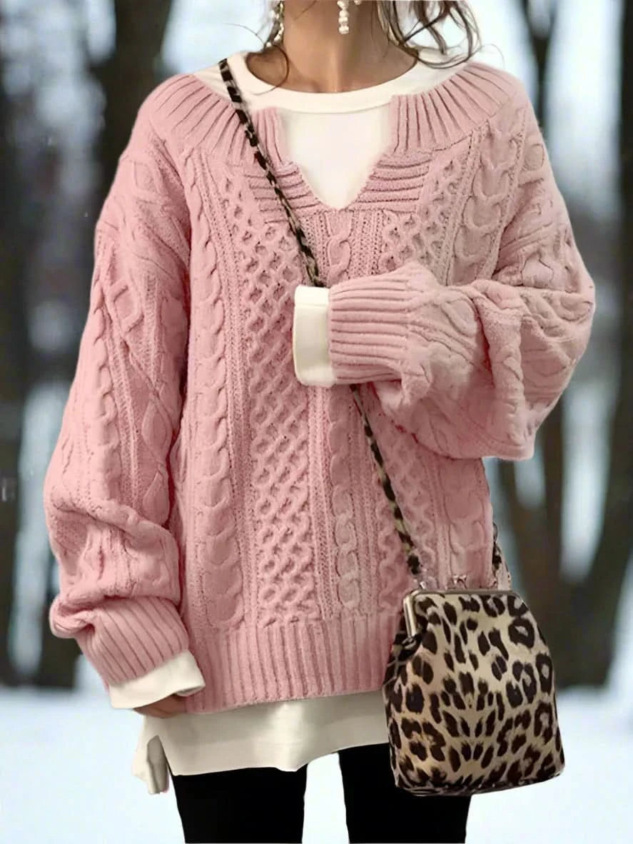 Eleganter V-Ausschnitt-Pullover – lässig und vielseitig für Damen