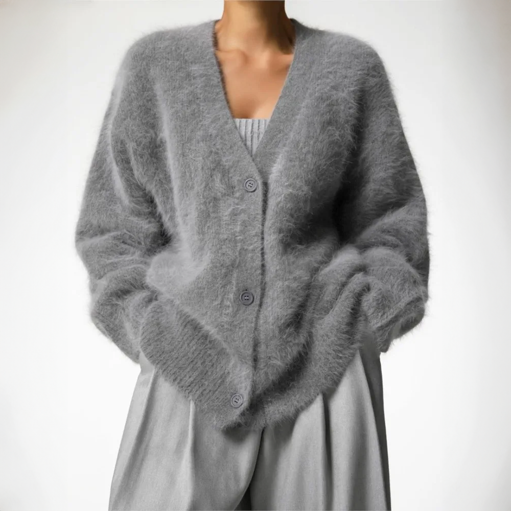 Pullover mit tiefem Ausschnitt und lockerer Passform
