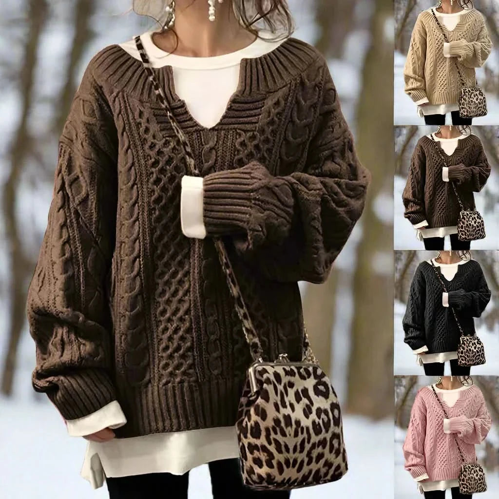 Eleganter V-Ausschnitt-Pullover – lässig und vielseitig für Damen