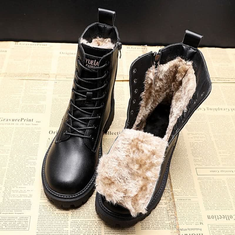 Bequeme, schicke und anpassungsfähige schwarze Lederstiefel für Damen