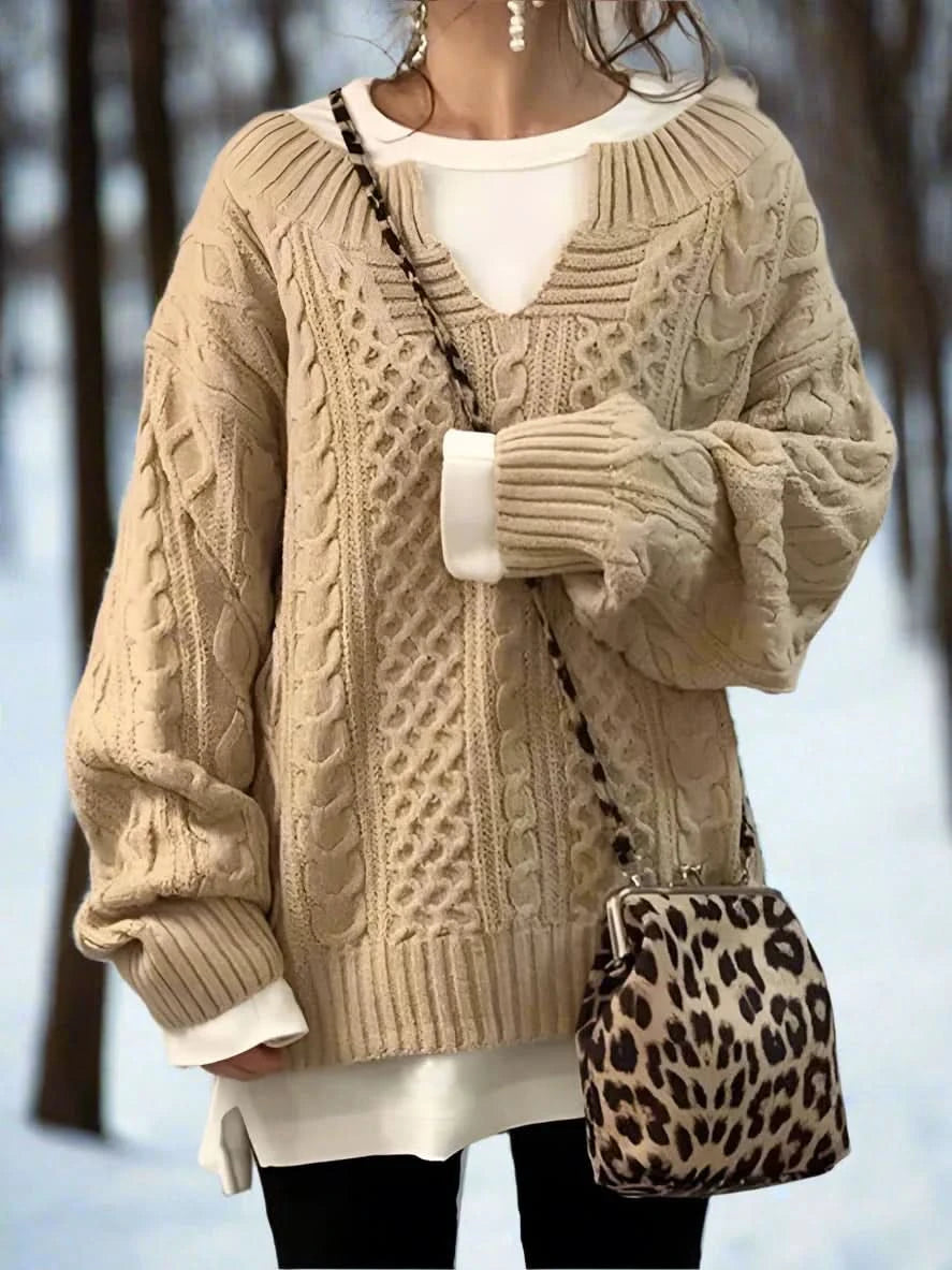 Eleganter V-Ausschnitt-Pullover – lässig und vielseitig für Damen