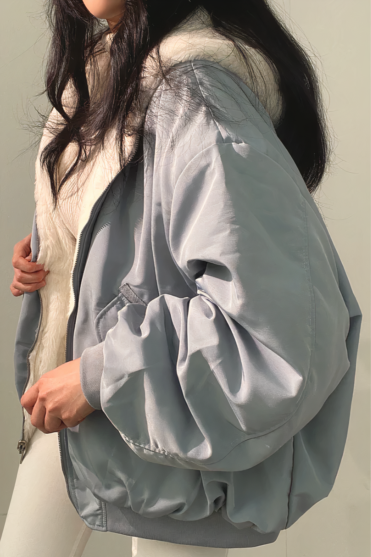 Eleganter, luxuriöser und warmer Kaschmir-Wintermantel mit Kapuze für Damen