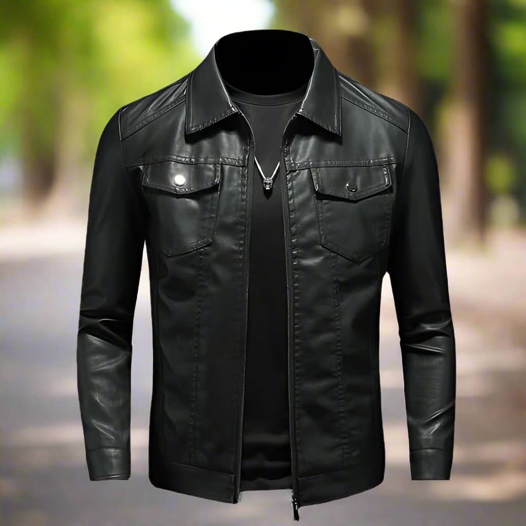 Unvergängliche, luxuriöse, aktuelle Lederjacke für Herren