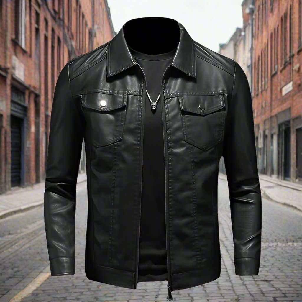 Unvergängliche, luxuriöse, aktuelle Lederjacke für Herren
