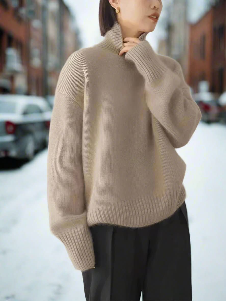 Klassischer, kuscheliger und flexibler Rollkragenpullover für Damen