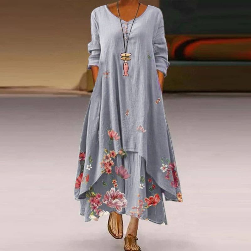 Camille -Maxi-Kleid mit Blumenmuster