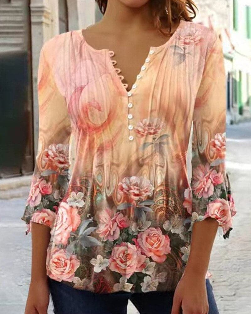 Anna - Hochwertige Bluse mit tollem Muster
