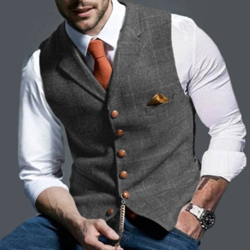 Jonas - Elegante Herrenweste mit Karomuster
