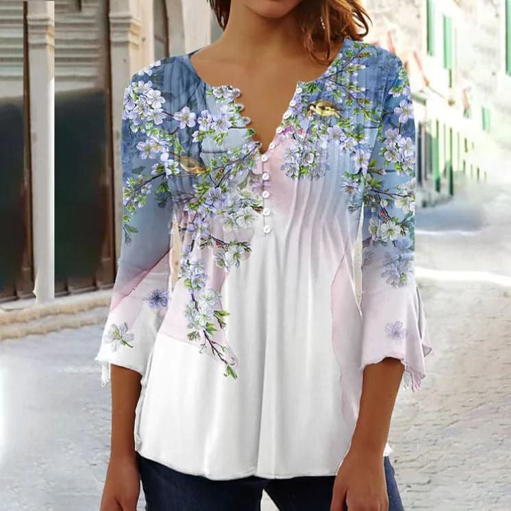 Anna - Hochwertige Bluse mit tollem Muster