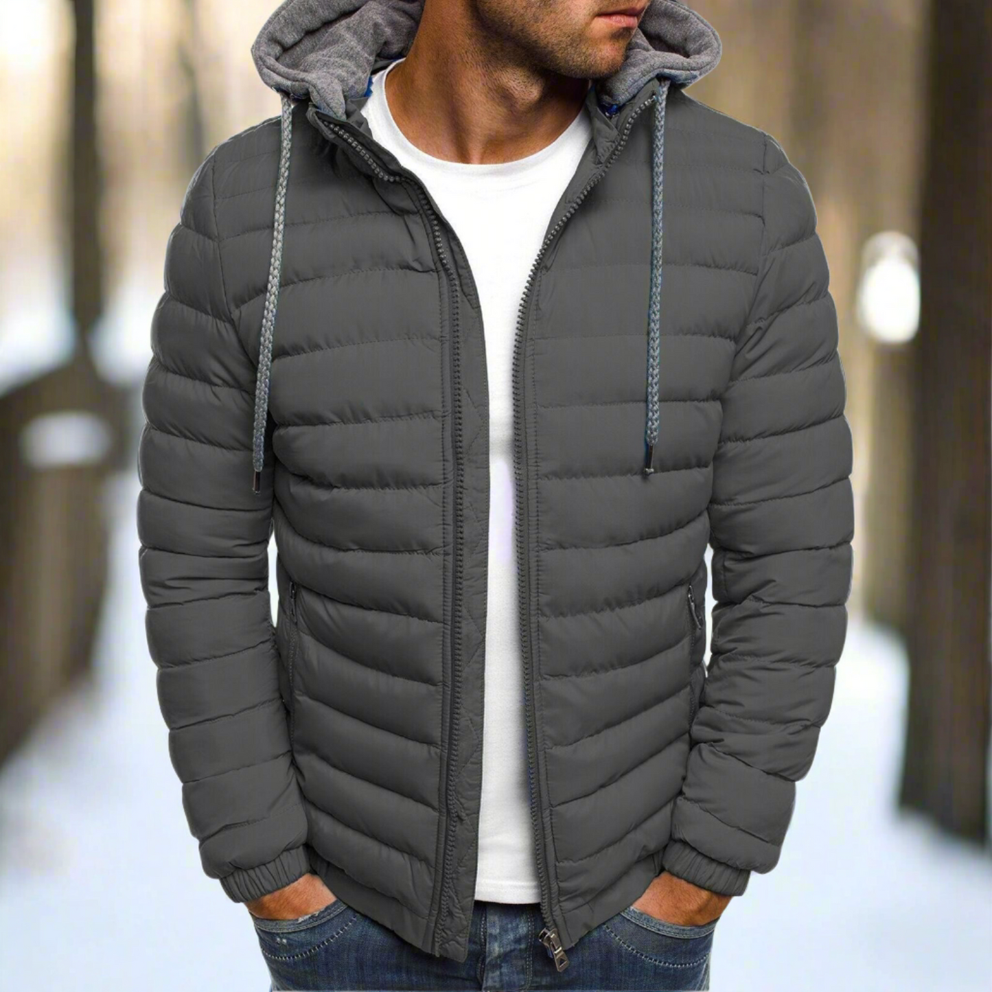 Marcel - Warme Steppjacke mit Kapuze