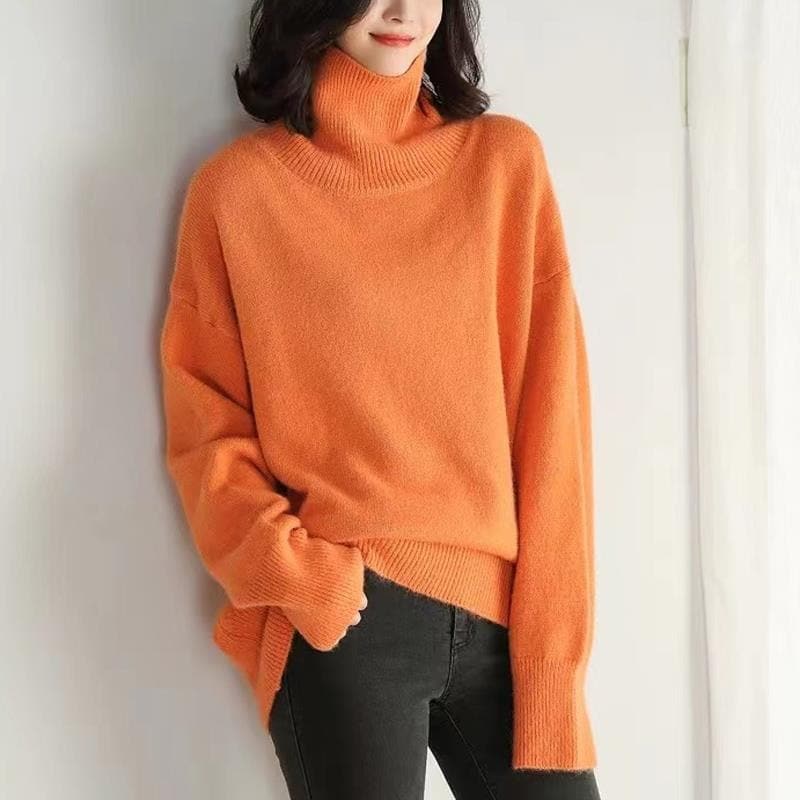 Marie - Weicher Baumwollpullover mit Rollkragen