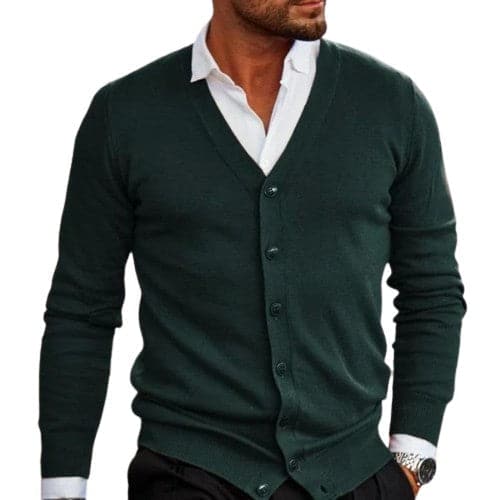 Luis - Eleganter Baumwollcardigan mit Knopfleiste