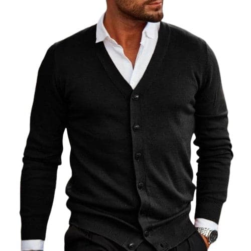 Luis - Eleganter Baumwollcardigan mit Knopfleiste