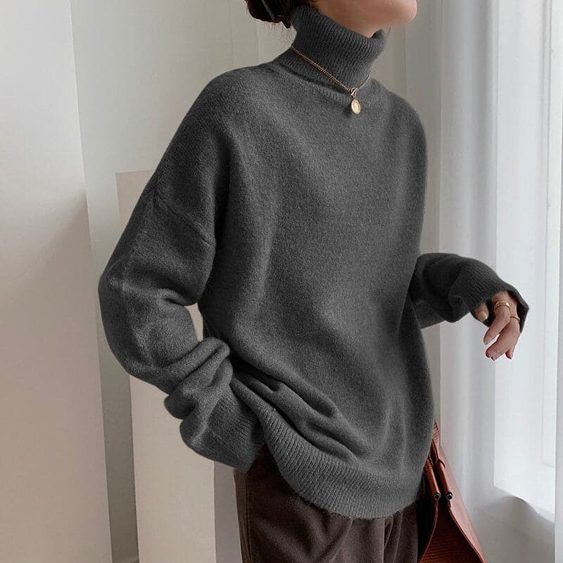 Pia - Weit geschnittener warmer Rollkragenpullover