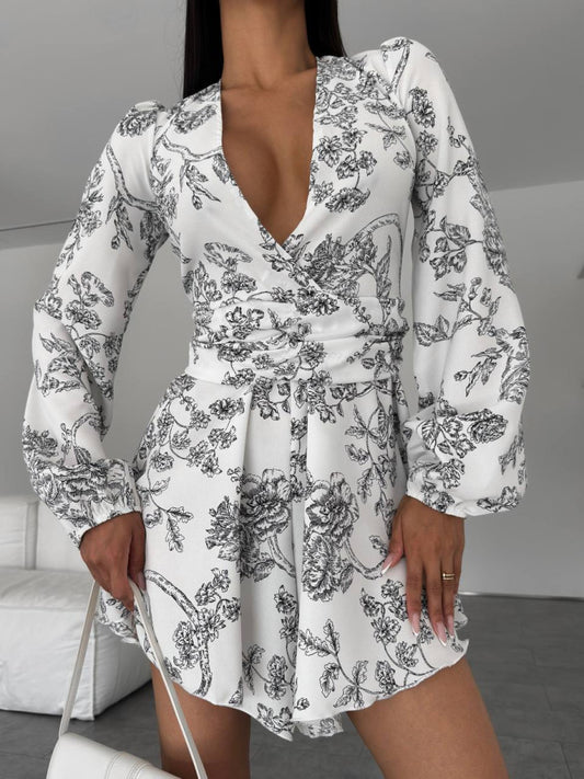 Daru - Wunderschöner Bodysuit mit Pflanzenmuster