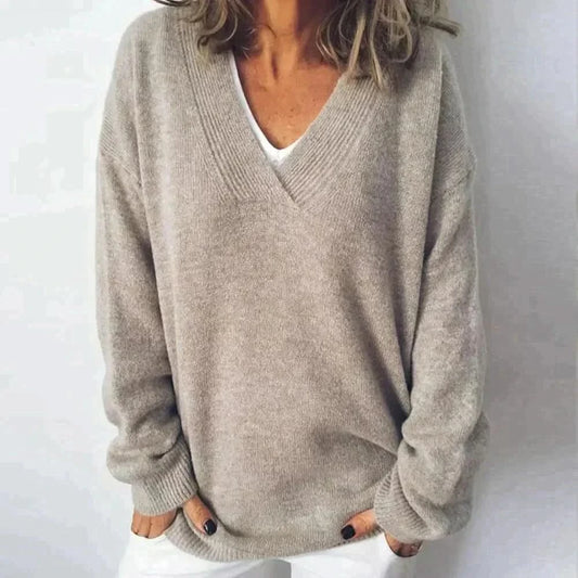 Ultra-weicher Pullover mit V-Ausschnitt für Frauen