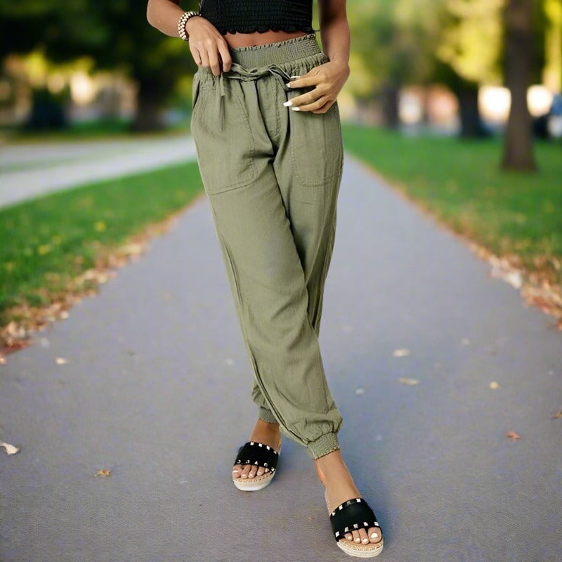 Selina - Bequeme Haremshose mit Kordelzug (Wide-Fit)