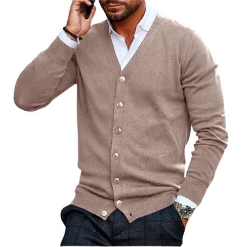 Luis - Eleganter Baumwollcardigan mit Knopfleiste